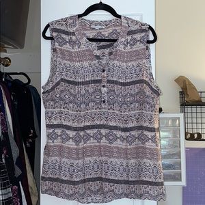 Notations tank blouse